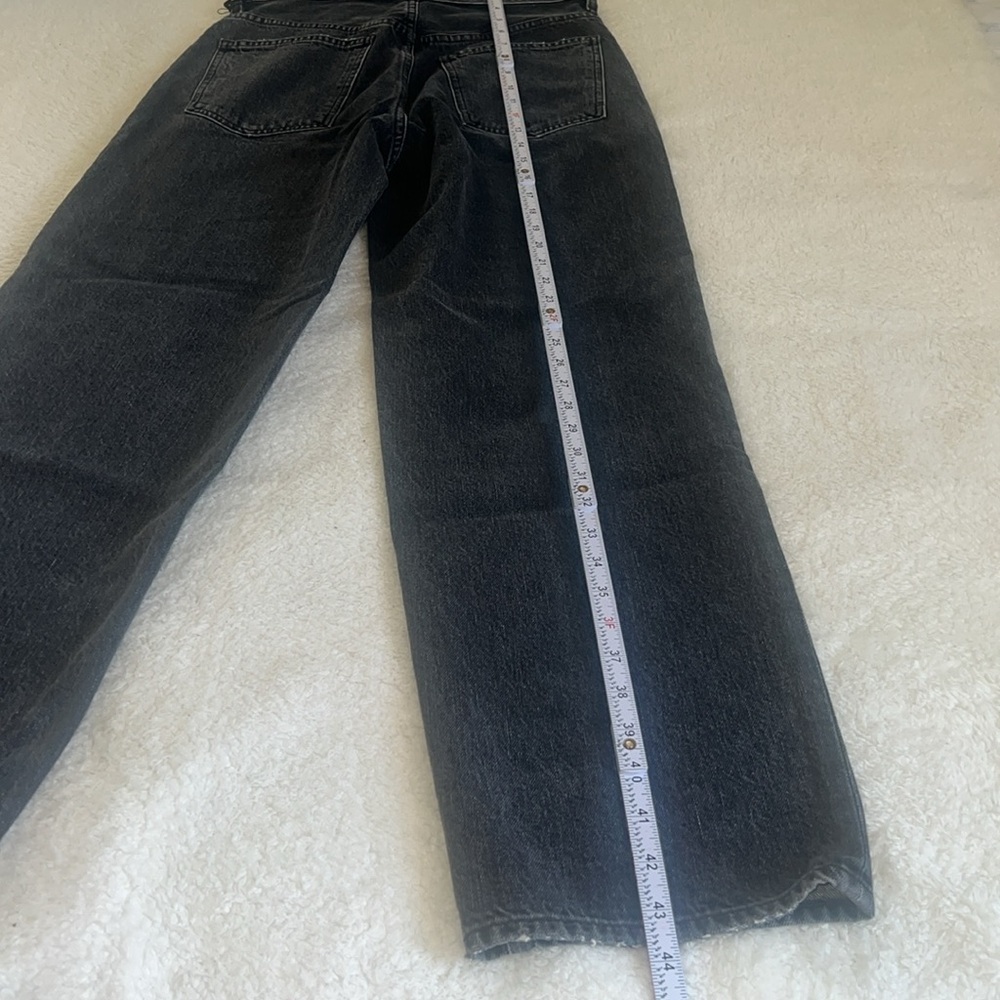 Agolde Echo‎ Taper Jean Flip Waistband Zephyr Wash Black Size 27 NWT - Picture 6 of 13